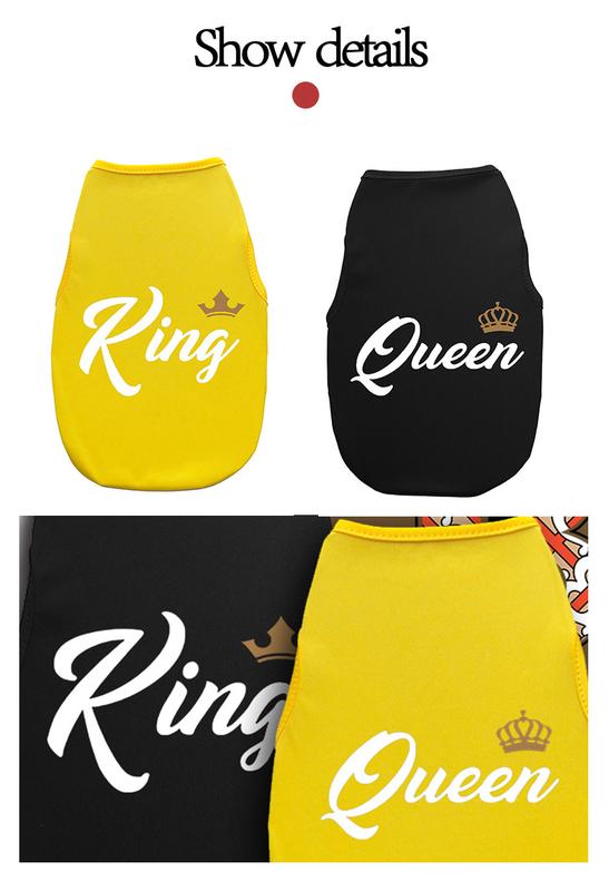 Product Introduction of Cat and dog fashion design, printed clothing, trendy brand pet small and medium-sized dog sleeveless vest 10
