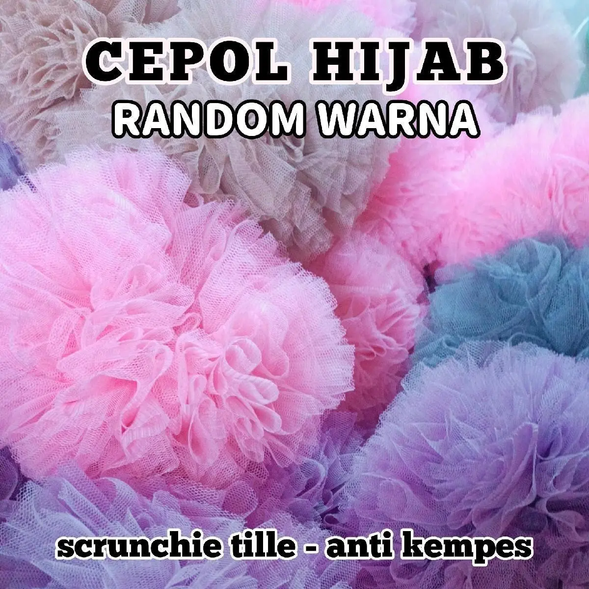 cepol hijab RANDOM WARNA Scrunchies Harian