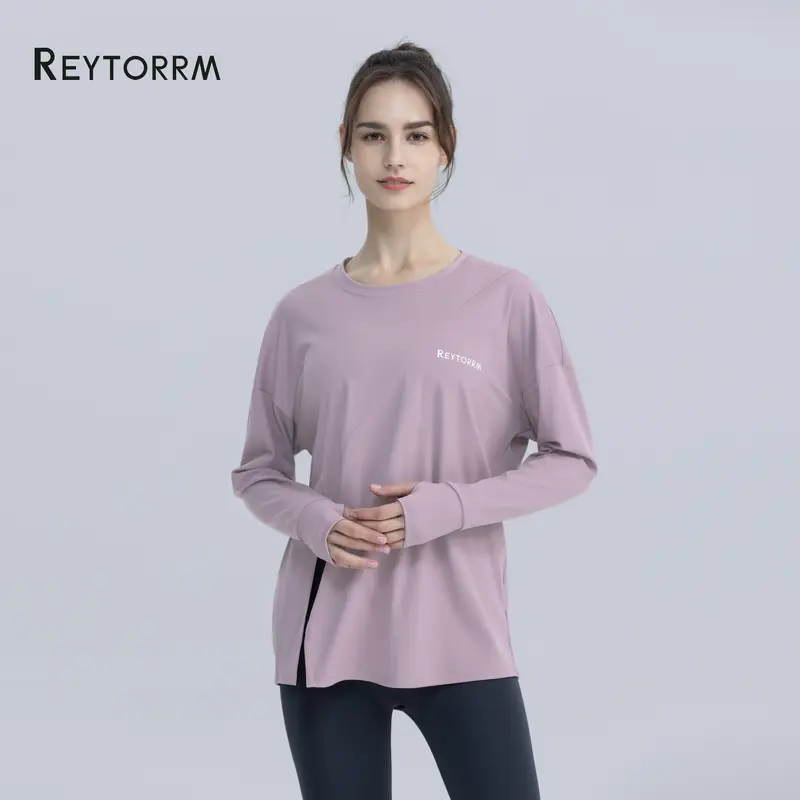 Reytorrm Baju Atau Atasan Olahraga Wanita Lengan Panjang Kaos Long Sleeve T-Shirt Yoga oversize Sport. (CX009) 3