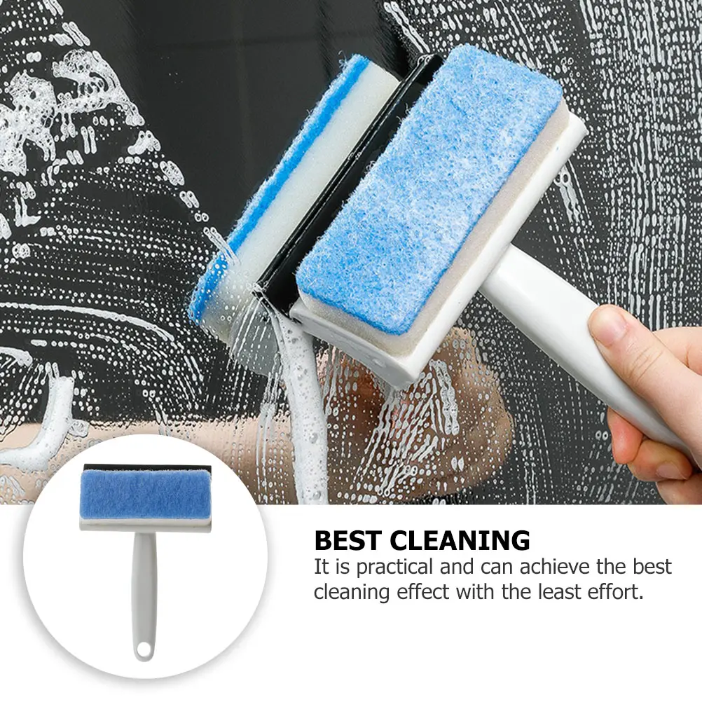 1Pc Double-Sided Window Squeegee Cleaning Tool Bathroom Cleaning Brush Smooth Bathtub Wipe Glass