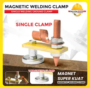 Single Magnetic Welding Ground Clamp (Kepala Las Magnetik tunggal) Logam