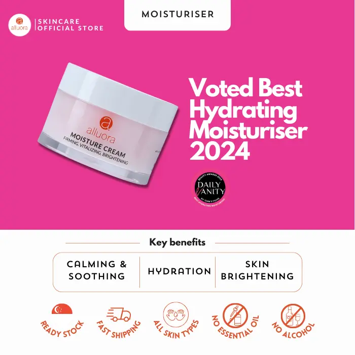 (FLASH DEAL ONLY) Alluora MOISTURE CREAM (50g) Hydrate and Moisturising, Firming, Brightening