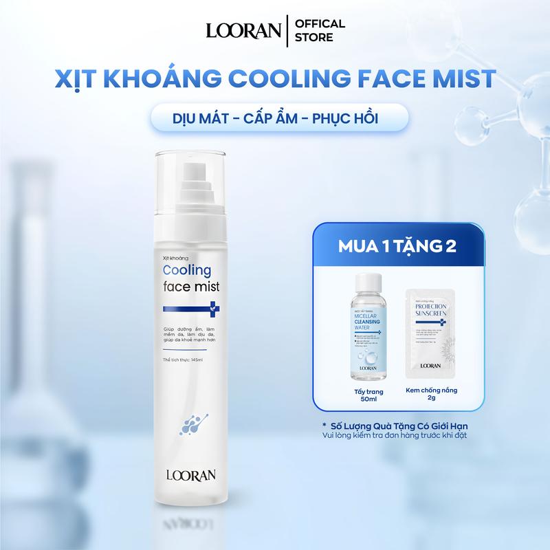 Xịt Khoáng Dưỡng Ẩm LOORAN Cooling Face Mist Làm Dịu, Cấp Ẩm Tức Thì, Ngừa Lão Hóa Da 145ml