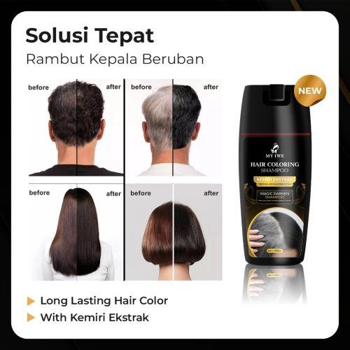 Hair Coloring Shampoo Myiwe 150ML Solusi Rambut Uban