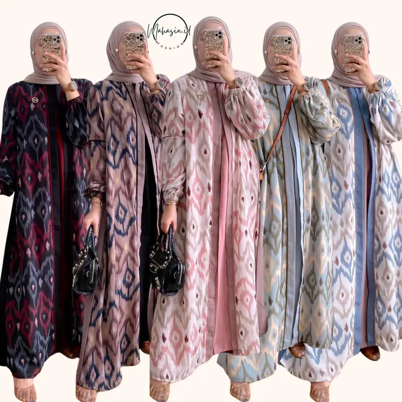 Gamis Free Hijab Denada Busui Friendly - Dress Wanita Semi Jumbo -  Gamis Wanita Kekinian Free Hijab Kain Katun Rayon Motif Nyaman 6
