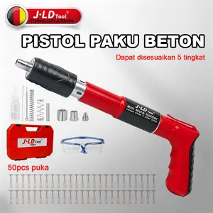 JLD 5 Level alat Paku tembak beton alat Pengencang Alat paku Nail gun paku tembak manual alat Paku Beton Tanpa Listrik/ Pasang AC/CCTV/Pipa