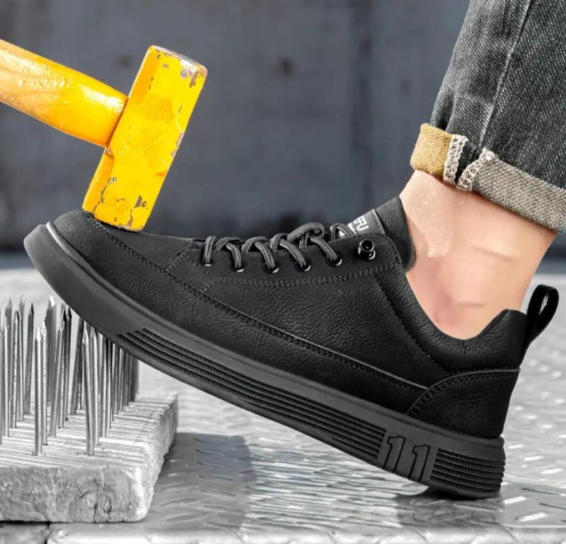 Product Introduction of Sepatu Safety Pria Ujung Besi Kekinian Fashion Shoes Sepatu Kerja Hitam V30 31