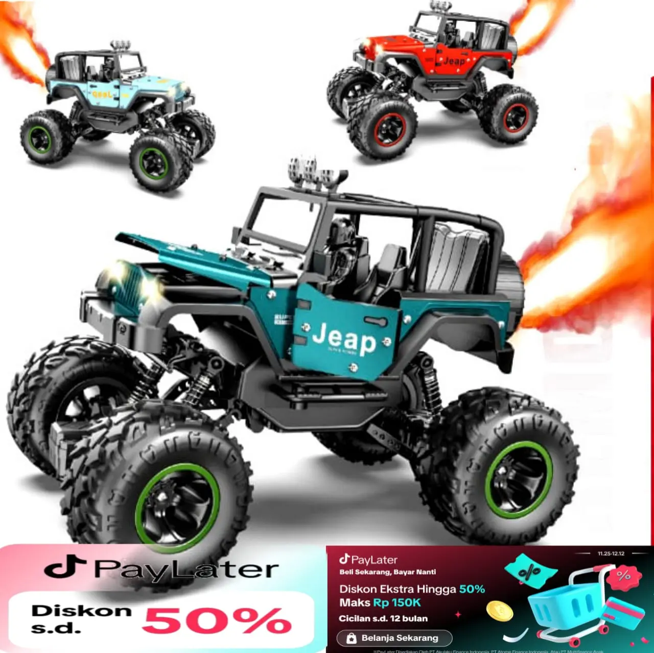 MOBIL RC WRANGLR JEEP OFFROAD 2.4 GHZ