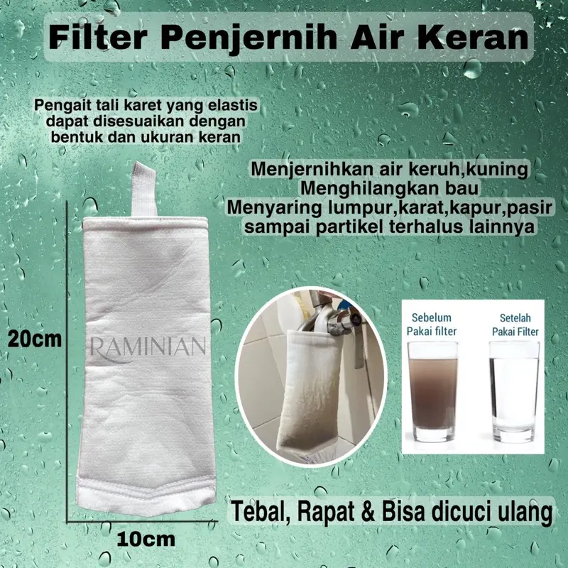 Saringan air filter penjernih air keruh kuning dan bau 1