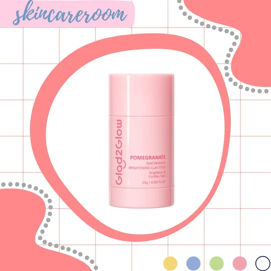GLAD2GLOW POMEGRANATE BRIGHTENING CLAY MASK MASKER PENCERAH WAJAH G2G