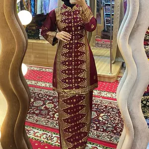 Setelan batik songket palembang tumpal rebung motif kebaya malaysia