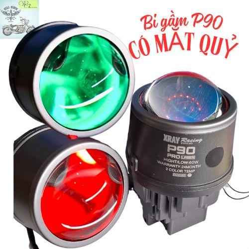 Đèn Bi gầm P90 Pro Laser Bản Nâng Cấp V3 - 3 màu, thay đổi màu qua từng lần bật, tắt, Công suất 65W, Có trợ pha Laser, có quạt tản nhiệt- Phụ Tùng, Đèn Pha