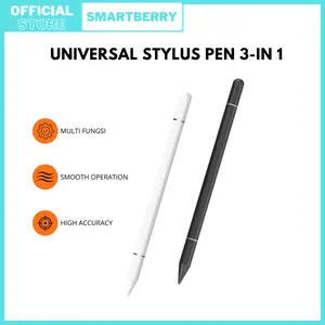Smartberry Universal  STYLUS PEN 3 IN 1 - Pulpen + Stylus Layar Sentuh + Ujung Presisi untuk Semua Tablet & Smartphone