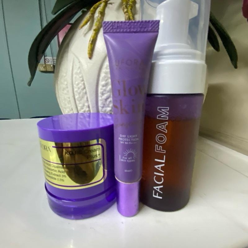 Set Glowing Merawat UFORA 10g (Jerawat,parut,jeragat,kulit kusam ...