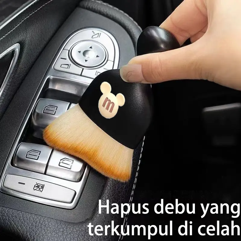 Sikat mobil beruang kartun ac cleaner mobil /Car Interior Care Sikat Pembersih kulit random perawatan interior 6
