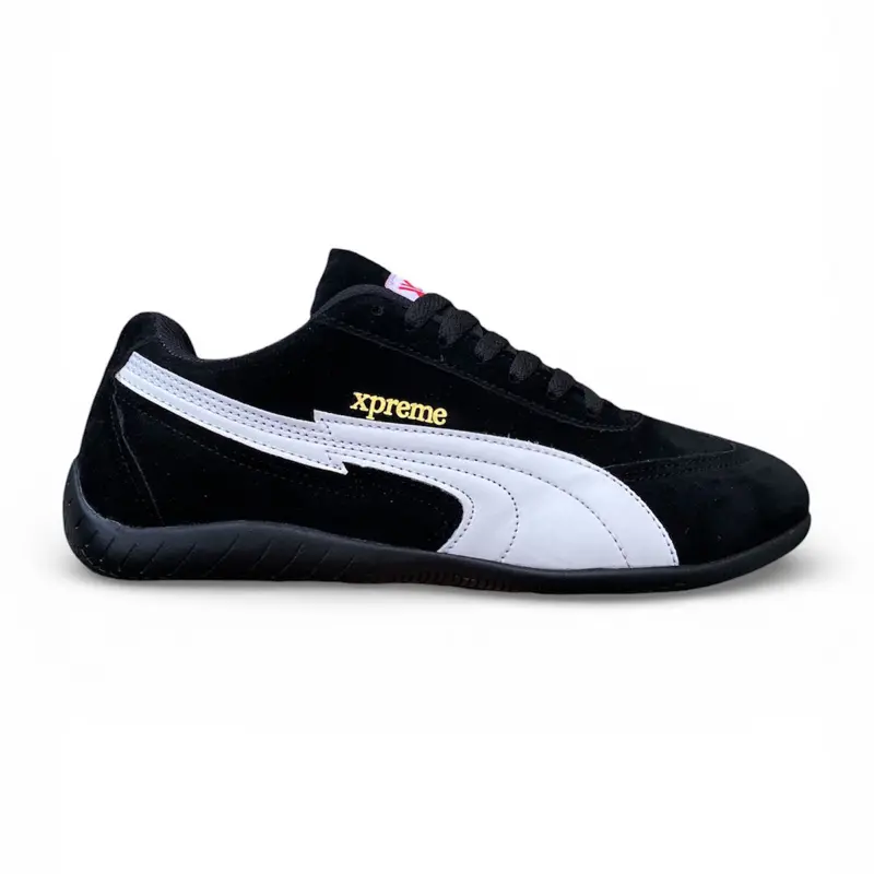 XPREME - SPEEDCATION BLACK WHITE - SEPATU SNEAKERS PRIA WANITA - SEPATU SHOES KARET ELEGAN