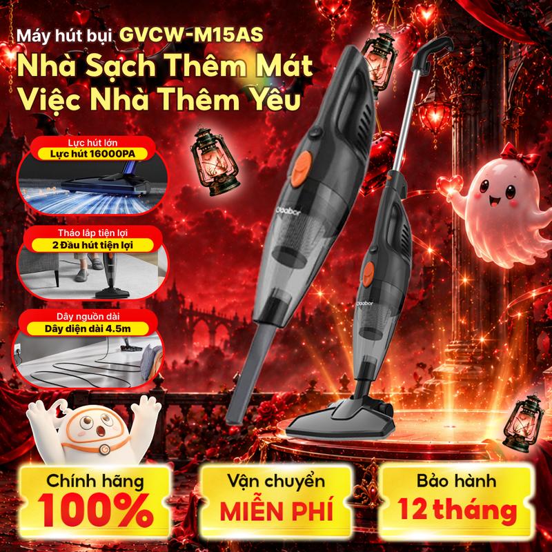 Máy hút bụi cầm tay Gaabor GVCW-M15AS lực hút mạnh 16000Pa công suất 650W tự ngắt khi nóng kèm 2 đầu hút , 1 hút sàn , 1 hút khe kèm 1 lõi lọc hepa Làm Sạch may hut bui gia dinh may hut bui steamcleaner steam cleaner hetty vacuum ốc xoáy bụi mini