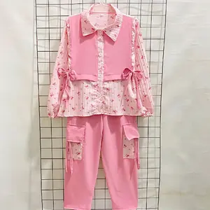 SETELAN ANAK PEREMPUAN BAHAN CRINKLE MODEL KEKINIAN 3-12 TAHUN