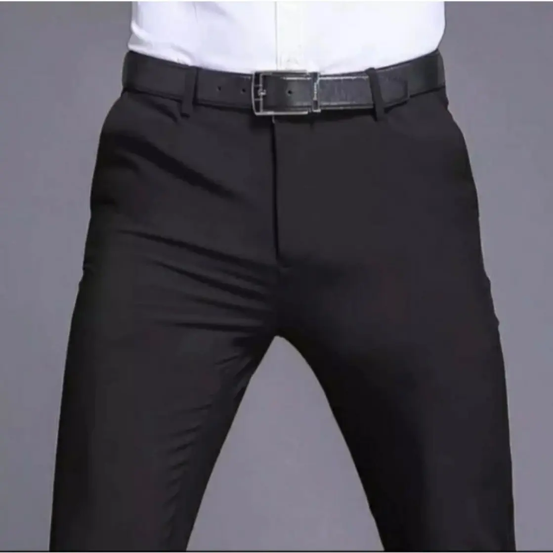 ￼Celana Kantor Formal Pria Slimfit Bahan Wool Premium CELANA KANTOR 27 32 Hitam Muda Abu semi