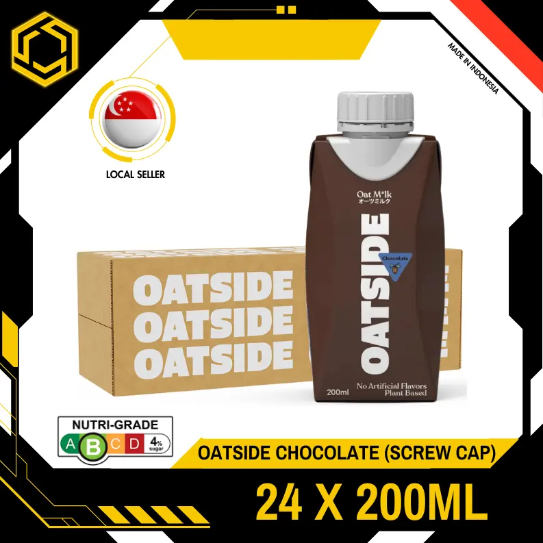 [SCREW CAP] OATSIDE Chocolate Edition Oat Milk 200ML X 24 (TETRA)