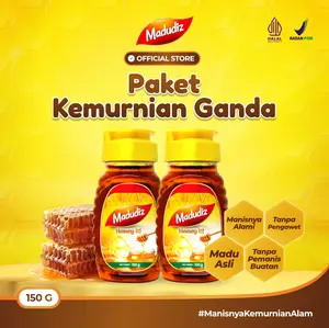 Madudiz Honey Royal Jelly 150gr - Paket 2 Botol - Madu Alami Penjaga Daya Tahan Tubuh