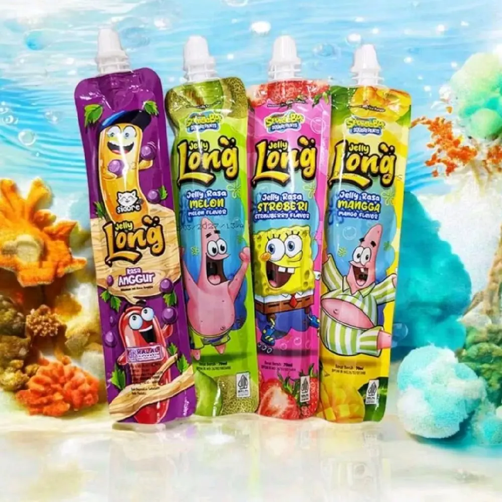 Jelly Long Sidore Edisi Spong Bob Aneka Varian Rasa Buah 1 Pack Isi 10 Pcs Nikmat Dan Menyenangkan