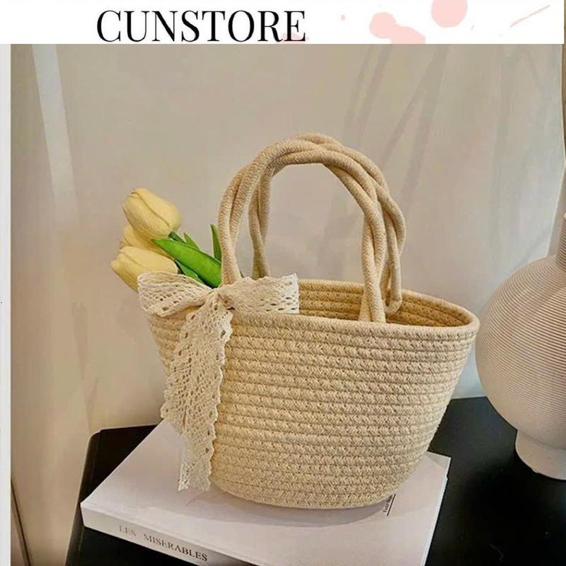 Túi Đi Biển Xinh Túi Cói Tote Đi Du Lịch Thiết Kế Sọc rơm thanh lịch CUN236