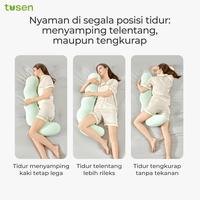 Gambar 【BANTAL IBU HAMIL】TUSEN SmartSleep Huggy I Guling Memory Foam Bantal Tidur Multifungsi unik Supportive untuk Relaksasi & Postur Tubuh - TUP07 - Green dari TUSEN Official Store Kab. Tangerang 4 Tokopedia