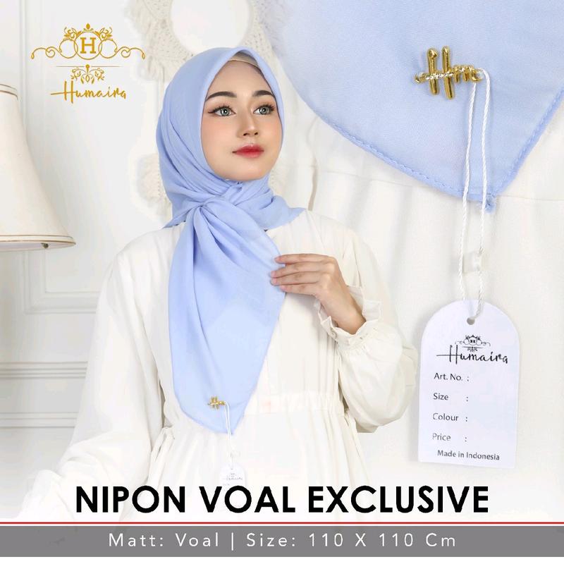 HUMAIRA-Hijab Segiempat Voal Jepang Premium Exclusive/Kerudung Segiempat Vial Jepang Premium Exclusive 2