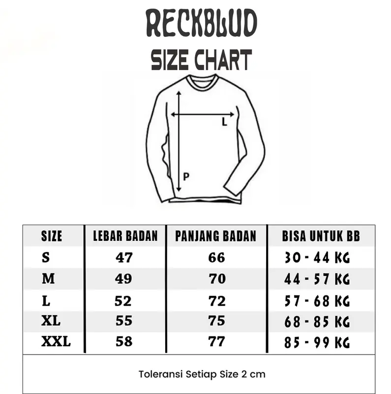 Reckblud - T-Shirt Kaos Lengan Panjang SYLM DB Reckblud Print 100% Cotton 24s Unisex 02 6