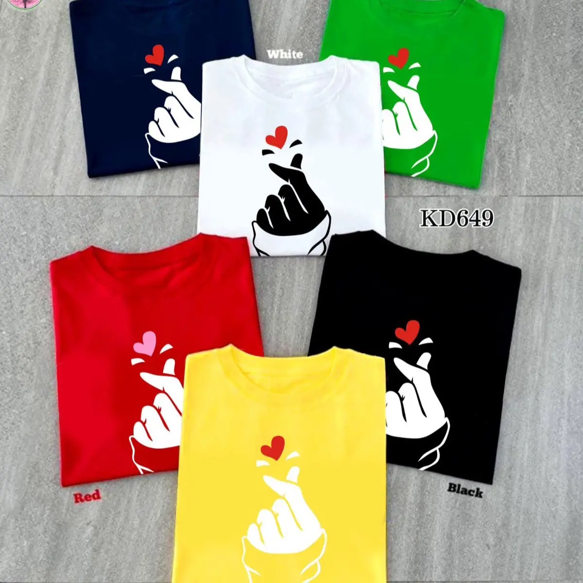 DDS KD649 Atasan Wanita Lengan Pendek Kaos Katun Kaos Unisex Kaos Oversize Kaos Couple Family Seragam Keluarga Kaos SARANGHAE