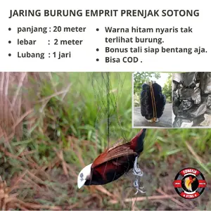 JARING BURUNG EMPRIT JARING BURUNG PIPIT PANJANG 20 LEBAR 2 METER LUBANG 1 JARI BONUS TALI SIAP BENTANG