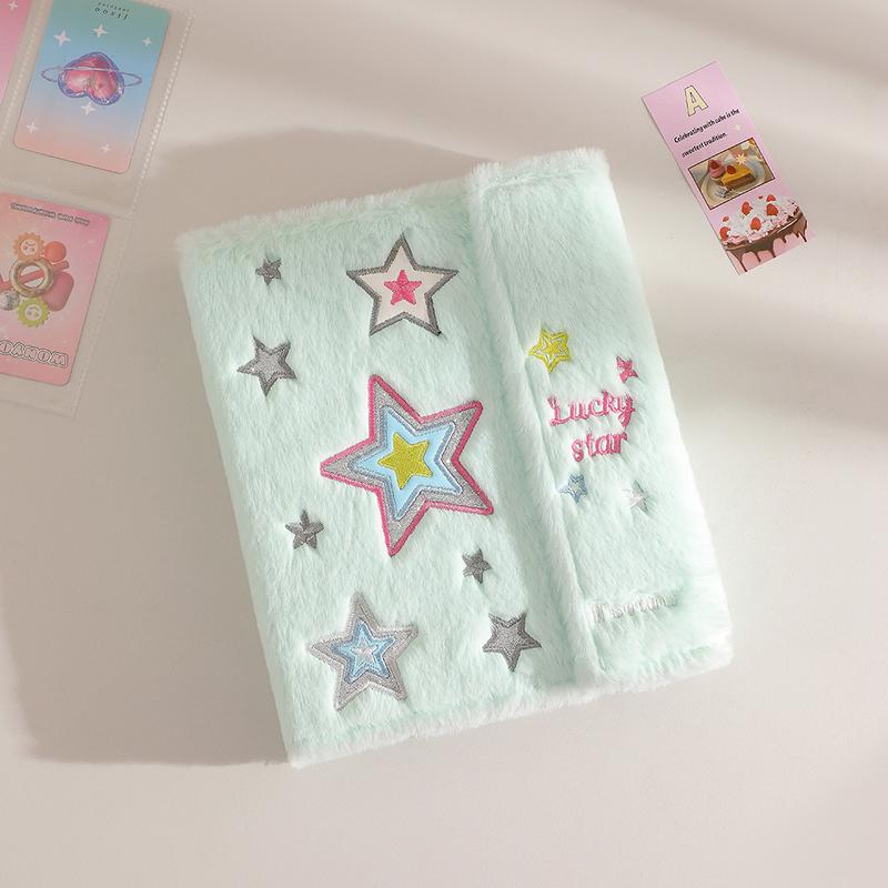 Product Introduction of Plush loose-leaf album Cute girl star album card storage book Student Polaroid Photo Card Binder 3 inches Ai Dou Photo Collect Book Decor 19