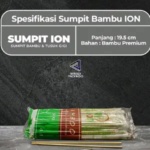 SUMPIT+TUSUK GIGI STERIL HIGIENIS 50 PCS SUMPIT BERBAHAN BAMBU BERKUALITAS