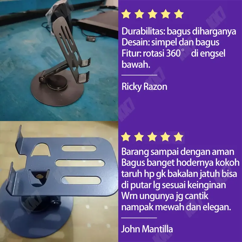 Holder HP Besi Metal Rotasi 360 Derajat Besi Phone Stand 1