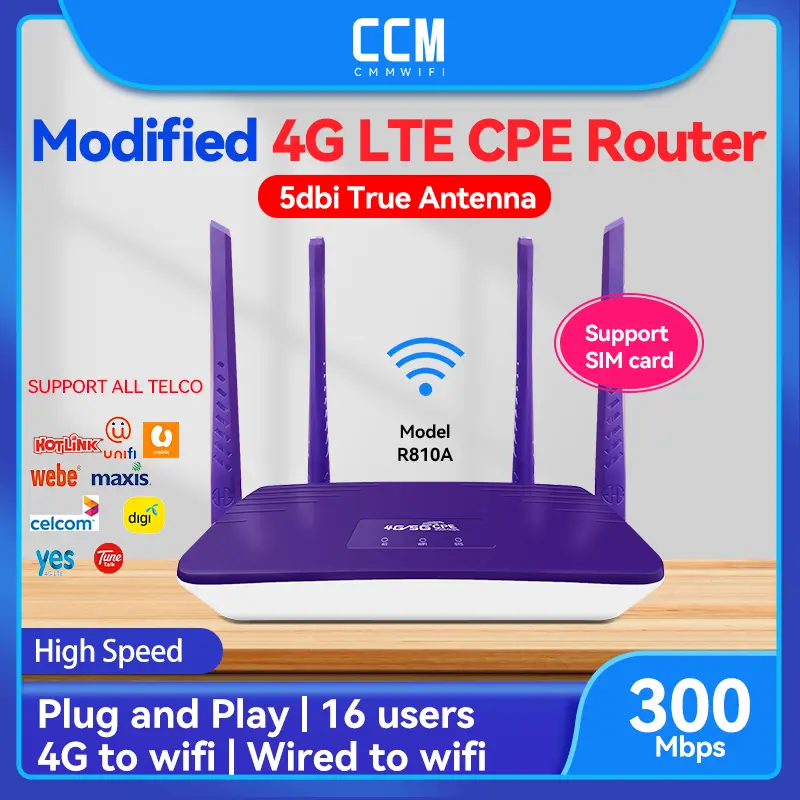 R810 300mbps 4G/5G Modem WIFI Sim Card  Router wifi 5 support all telco maxis/digi/umobile etc hotspot unlimitedt unlimited