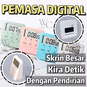 Paparan Skrin Kurungan Pemasa Digital Pemasa Dapur Mini Jam Penggera Memasak Alat Alat Dapur Digital Timer Bracket Screen Display Mini Kitchen Timer Cooking Alarm Clock Kitchen Gadget Tool Large Display Screen Kitchen Sport Study Stopwatch Multifunctional