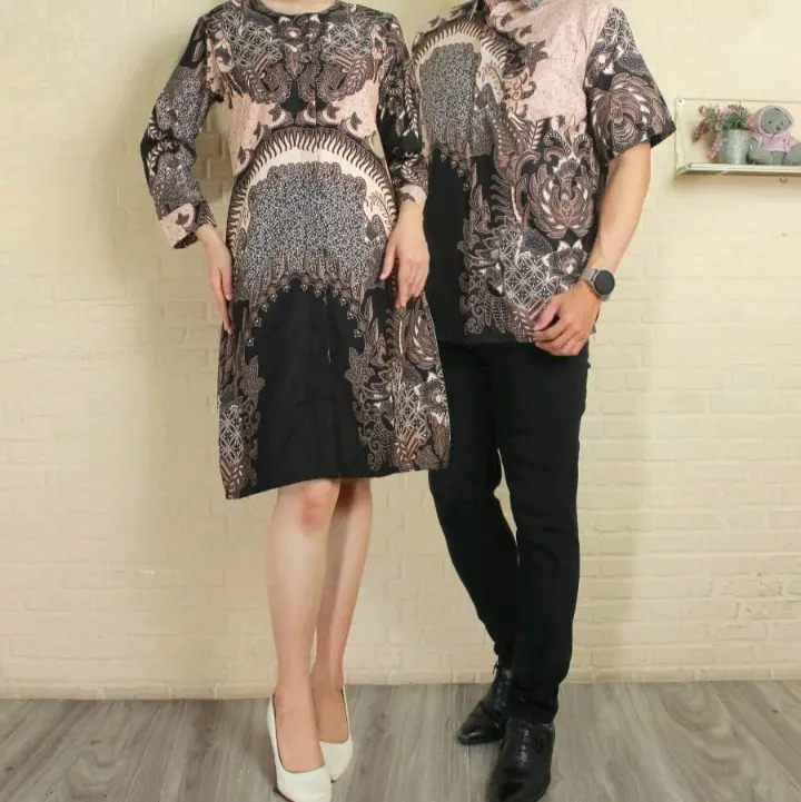 Tunik Batik Wanita Lengan Panjang & Hem Pria Bahan Katun Mikro - Lingkar Dada 52-58 cm 3