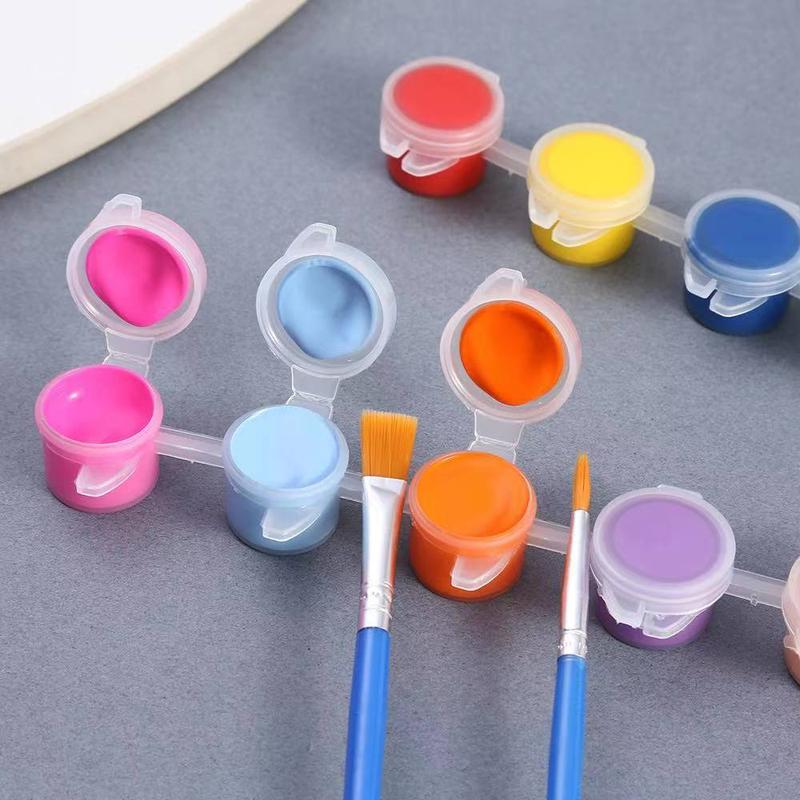 Best 1 Set Cat Lukis Akrilik Mini Ukuran 3ml Isi 6 Warna 12 Warna Cat Akrilik Kanvas Lukisan Kanvas Cat Cat Akrilik 8