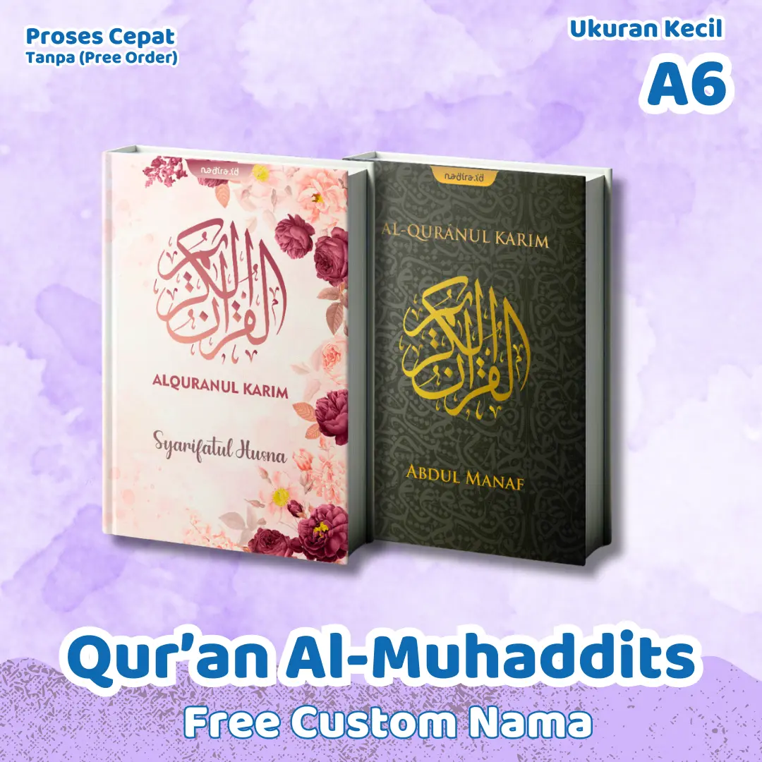 Quran Al-Hadits Custom Nama by Nadira id Ukuran Kecil A6