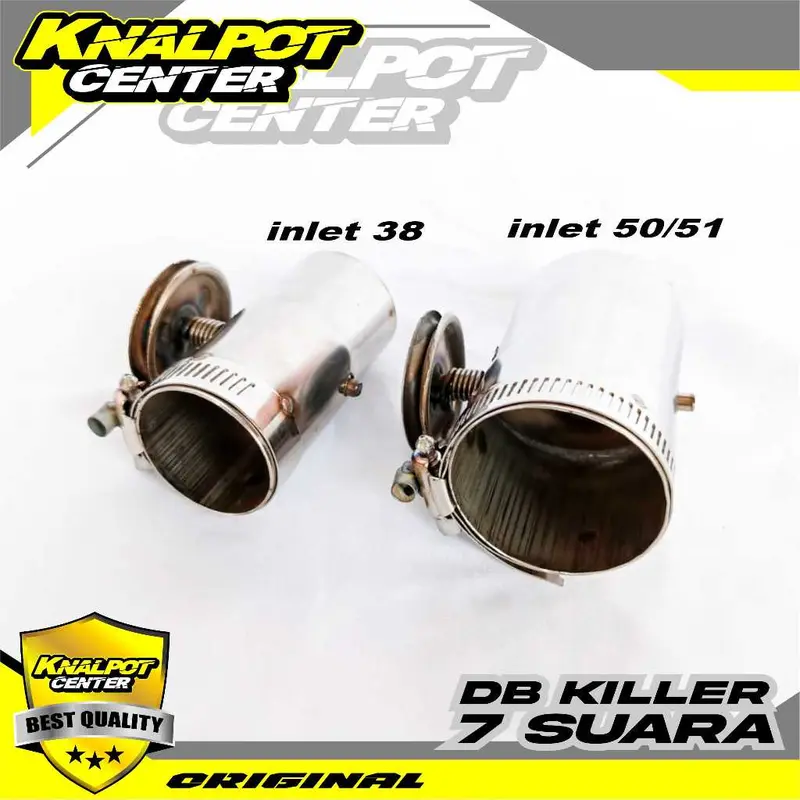 DB Killer 3 Suara Inlet 50mm dan 38mm - perdam suara 7 suara dengan switch atau shifter pengontrol 7