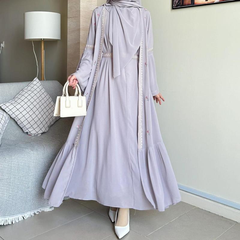 Product Introduction of Abaya syahira set outer abaya turkey remaja dan dewasa warna l hitam mewah elagan Gamis Muslim Wanita bahan Ceruty abaya crystal Mutiara Payet Syari Ibu Dress Simple Kondangan Basic Lebaran Pesta 8