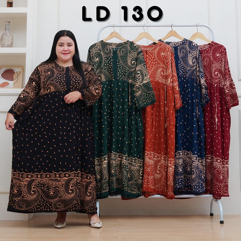 Daster Panjang Daster jumbo Daster ibu Daster Kekinian Daster bali Daster murah Daster viral Daster adem halus  | MUAT BB 80KG 90KG 100KG 110KG Wanita Busui Rayon Dress Motif Bumil Tidur 2
