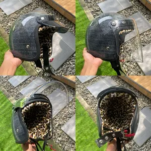 Helm Slimhead Raw Busa Leopard + Aksesoris Motorcycle