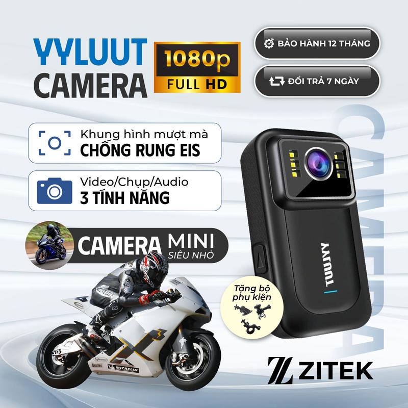  Camera YYLUUT L9 FULL HD 1080P - Camera hành trình quay đêm kháng nước chống rung góc rộng 180. Pin trâu 2350mah kết nối OTG Tặng PK camera 