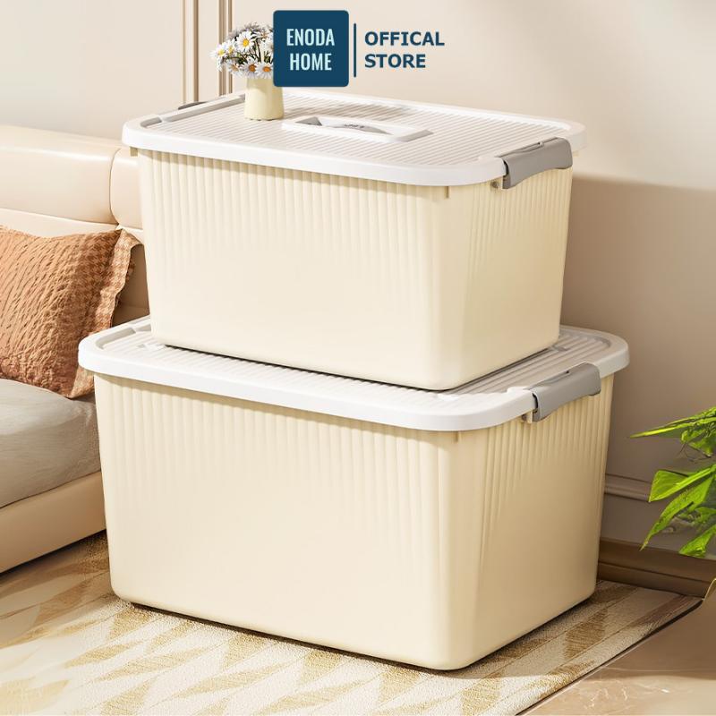 Thùng Nhựa Đựng Đồ Kích Thước Đa Dạng Hộp Có Nắp Khóa Cài Chắc Chắn Lưu Trữ Đa Năng Q110