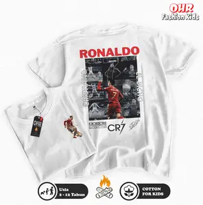 Kaos Anak Ronaldo CR7 - kaos anak messi Desain Distro Keren Usia 2-14 Tahun Bahan Lembut & Adem Kaos Bola Anak Fans Ronaldo