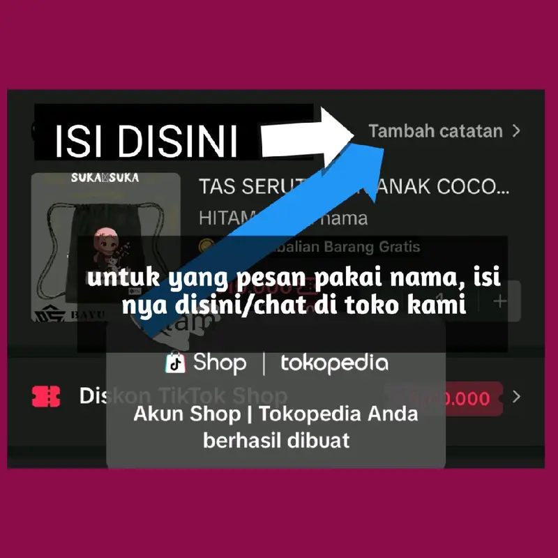 TAS SERUT ANAK ANAK COCOK UNTUK MENGAJI SEKOLAH OUTDOOR FREE NAMA PREMIUM ( Chibi Hijab Sekolah ) 2