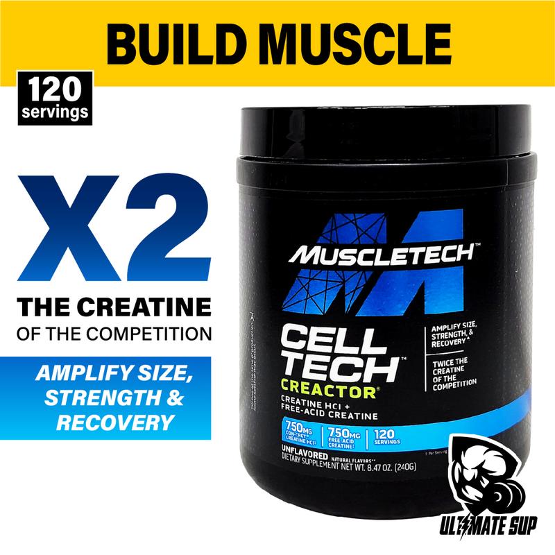 MuscleTech Cell Tech Creactor | Creatine HCI | Increase Strength ...