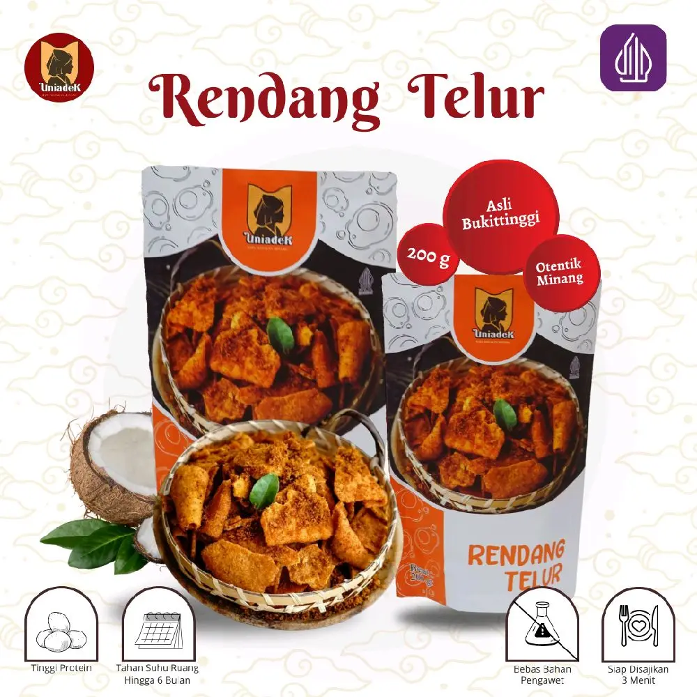 Uniadek Rendang Telur 200g